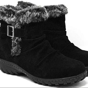 Khombu All Weather Lindsey Fur Trim Boot Black/6